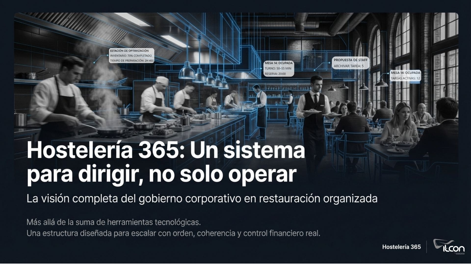 Grupo de hostelería con múltiples herramientas desconectadas sin modelo de gobierno integrado