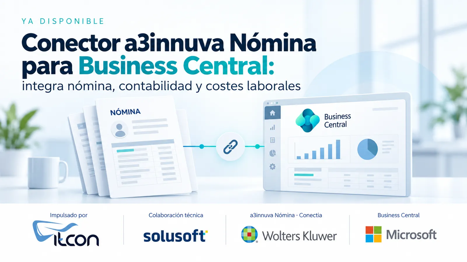 Conector a3innuva Nómina para Business Central: integración de nómina, contabilidad y costes laborales